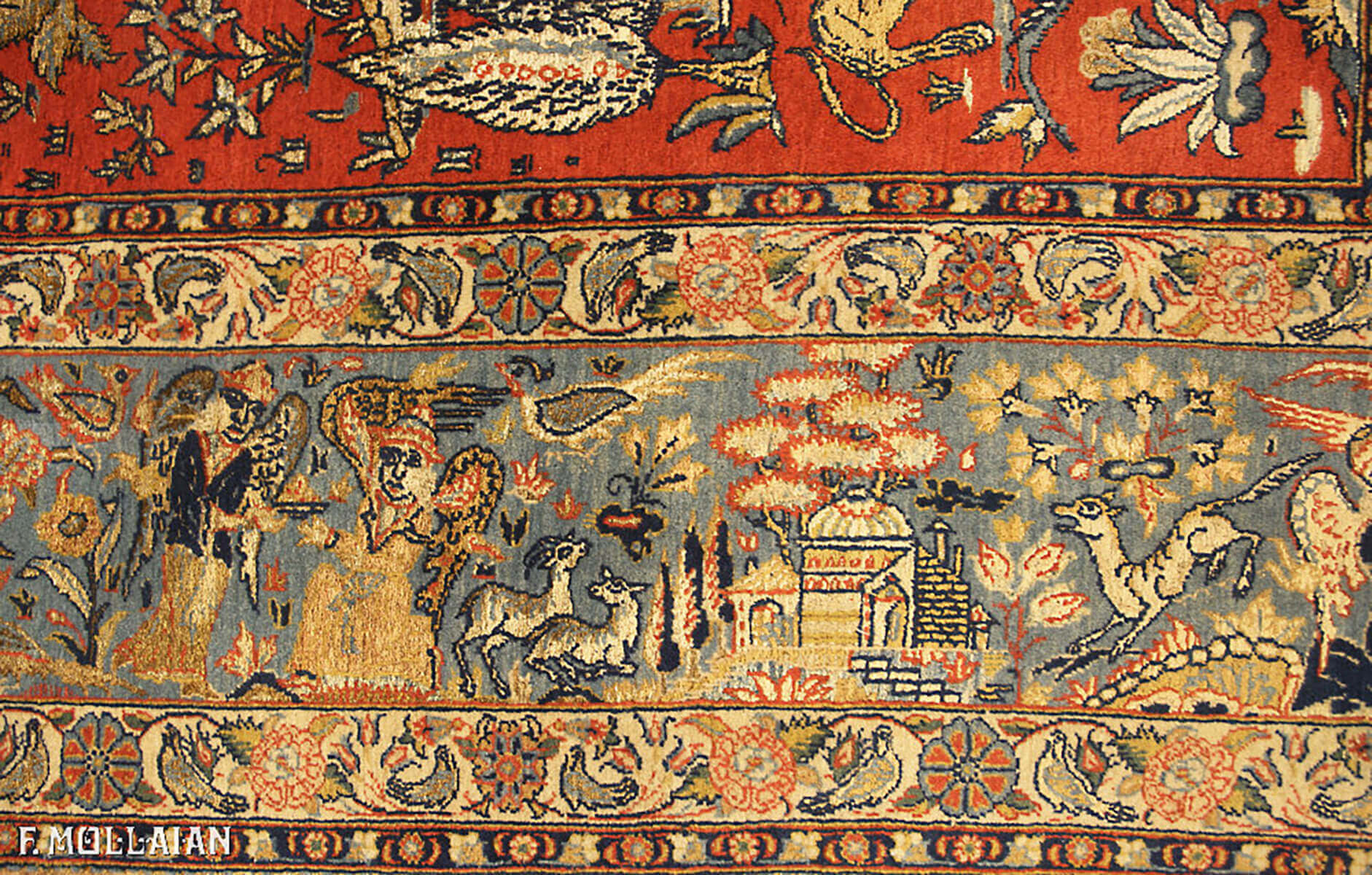 Semi-Antique Persian Tehran Carpet n°:32328993
